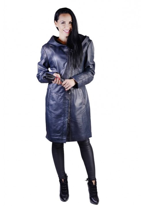 Dámsky kožený kabát 8059